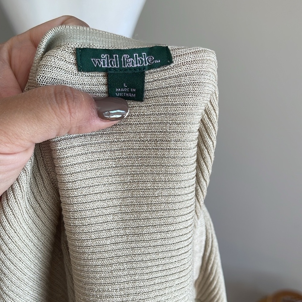 New Cream Halter Neck Top Size L - Picture 4 of 5